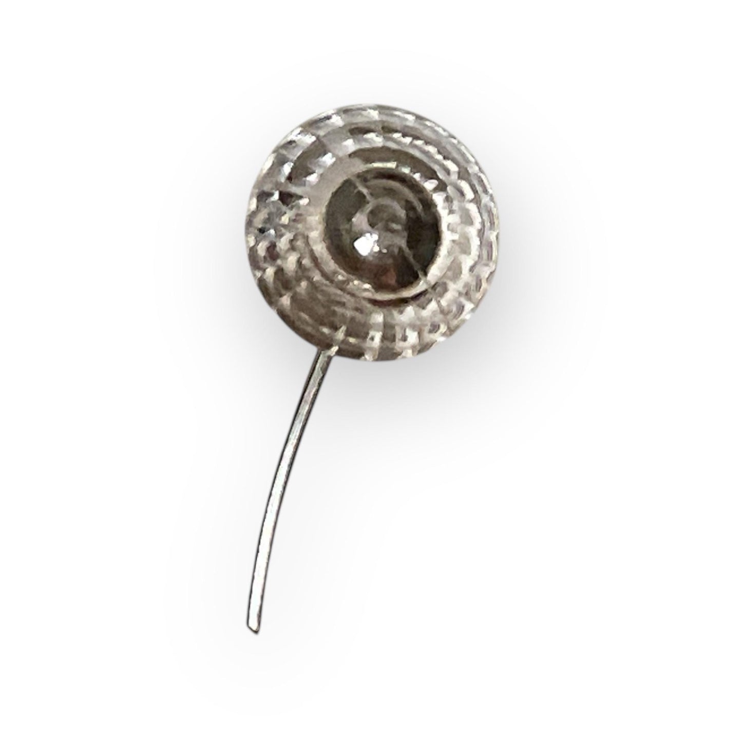 Clear Vintage Faceted Plastic Bead – Transparent Round Bead for Jewelry Making, Retro Craft Supply