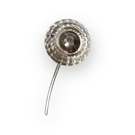 Clear Vintage Faceted Plastic Bead – Transparent Round Bead for Jewelry Making, Retro Craft Supply