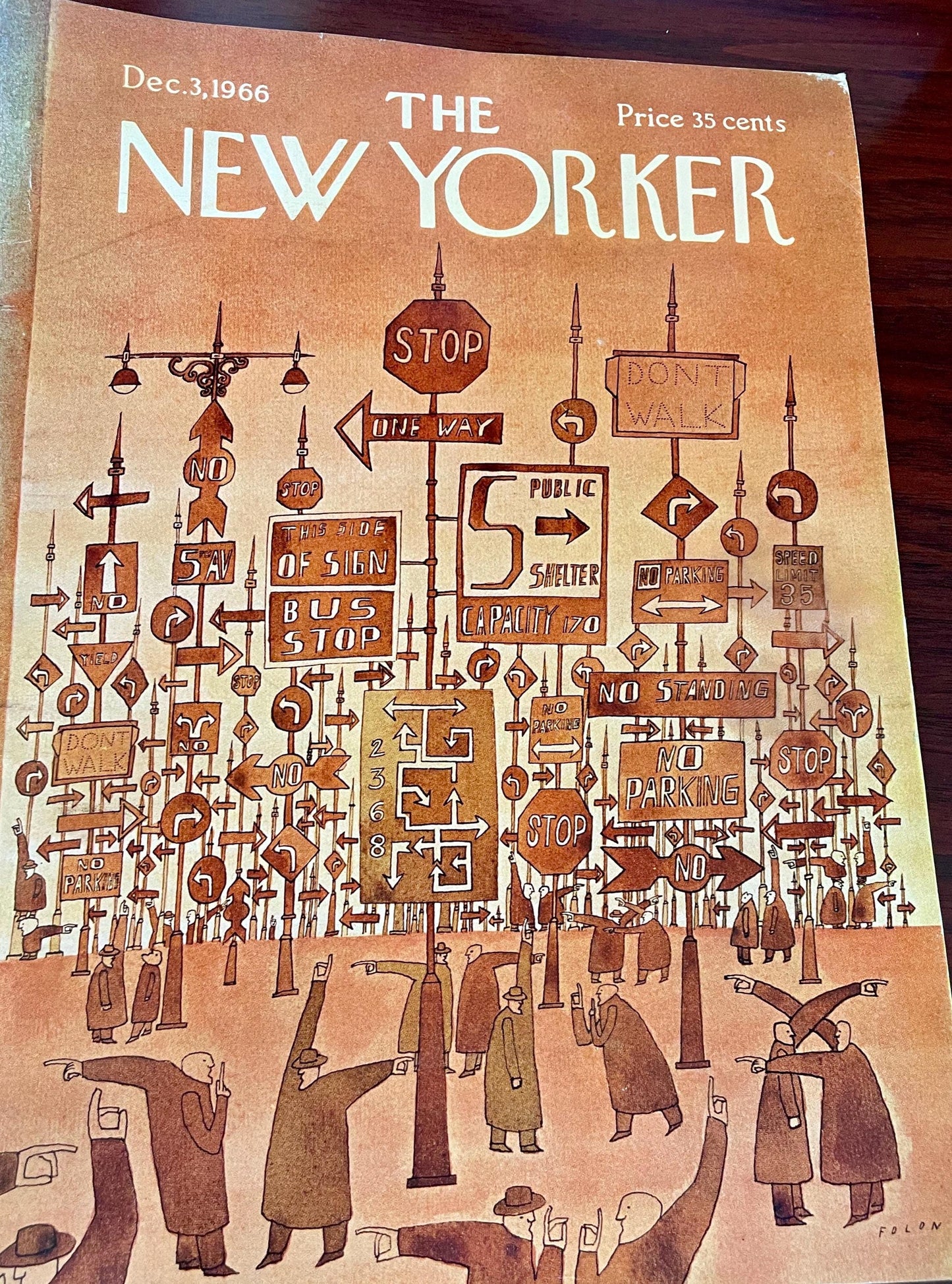 NEW YORKER Magazine cover - December 3, 1966