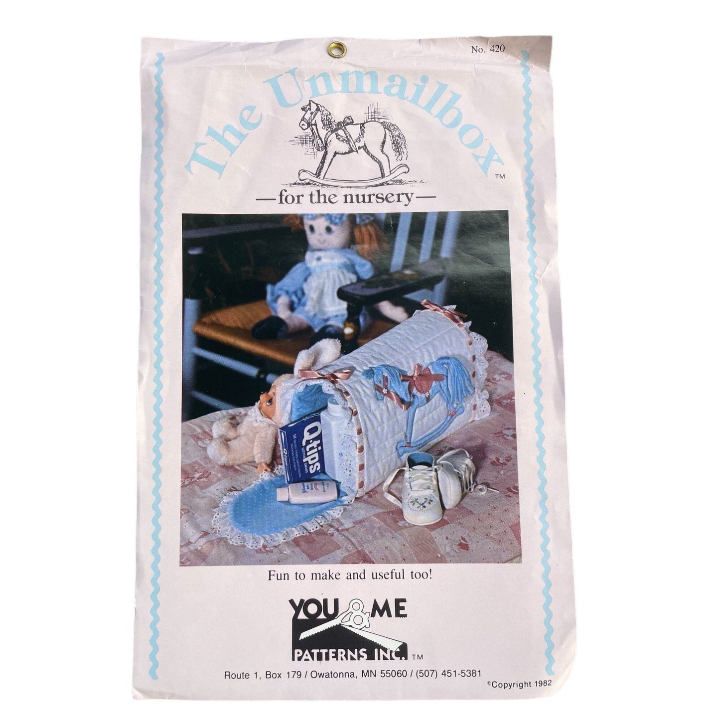 Charming sweet "Mailbox" container with rocking horse design - For the Nursey by You and Me Sewing patterns