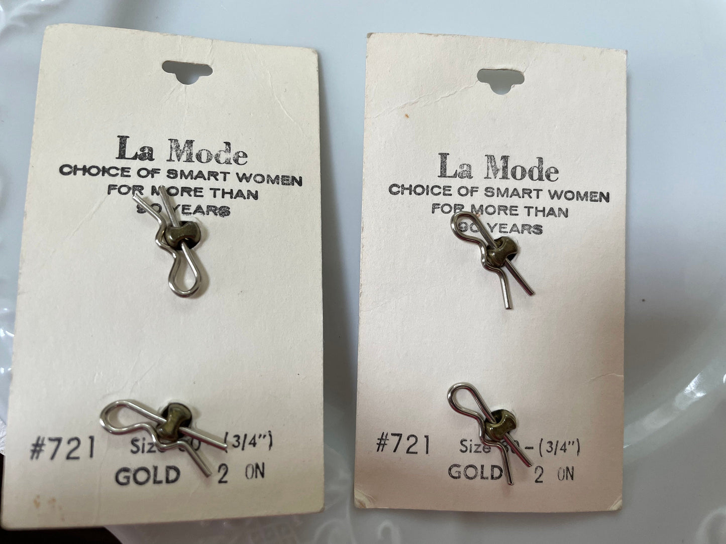 Lot of La Mode buttons still on original cards - Made in Holland - Hunter green, black and gold