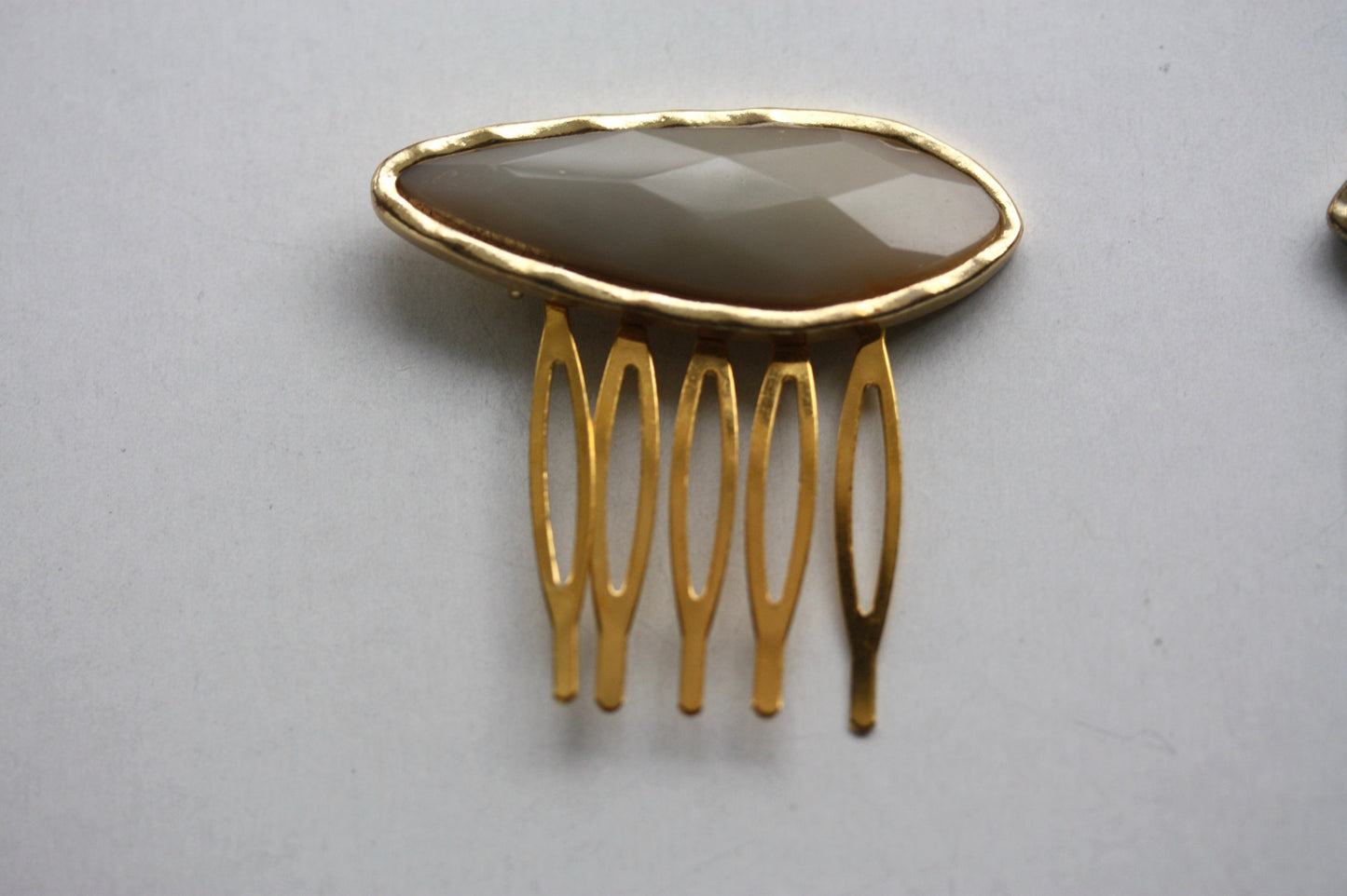 Your choice of hair comb - Mixed Material - handmade from new and vintage components - ivory cream and silvery gray