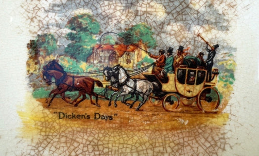 Collectible Charles Dickens Days signed vintage little dish from England - signed and numbered