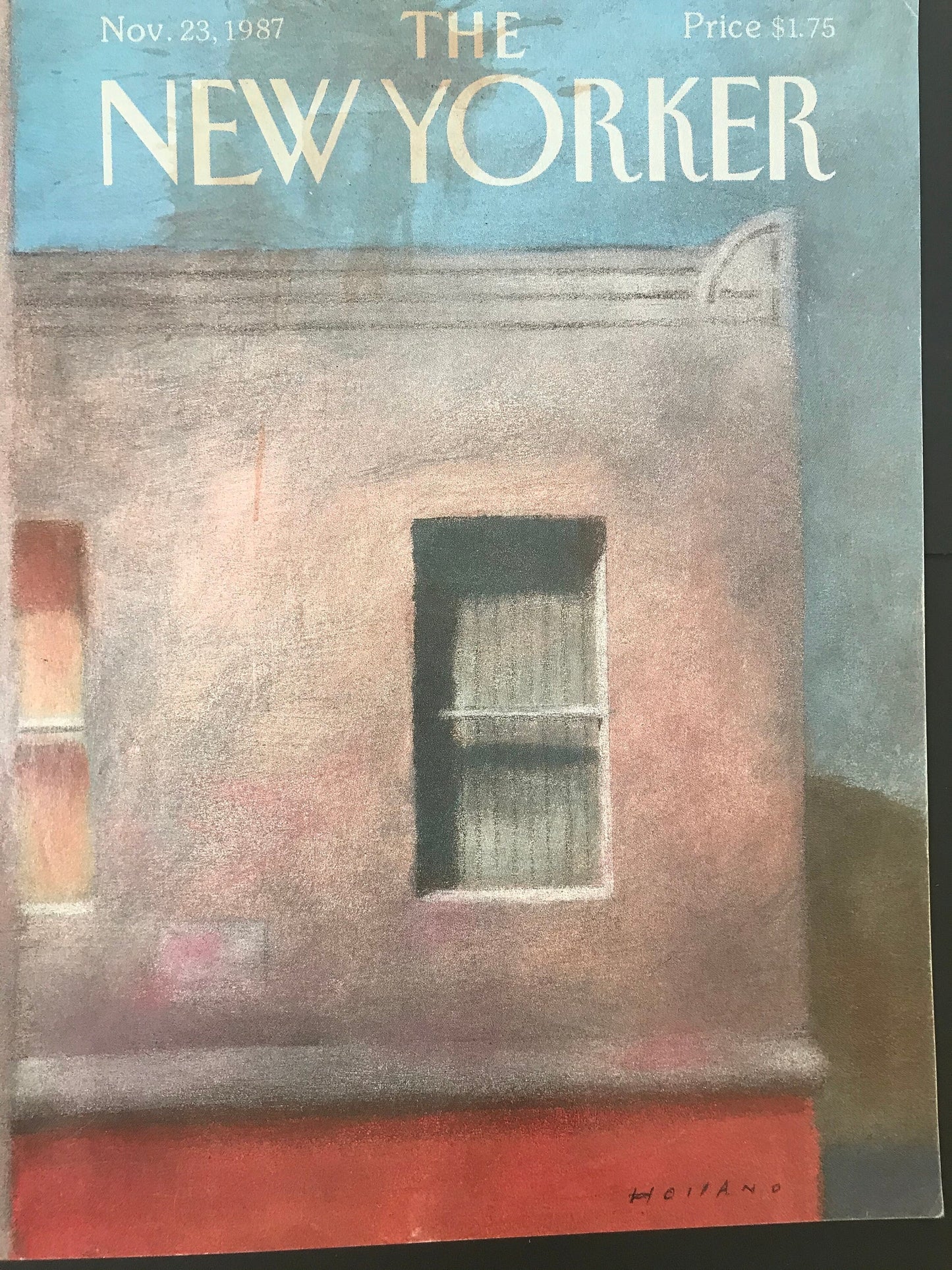 NEW YORKER Magazine cover - November 23, 1987 - please read description