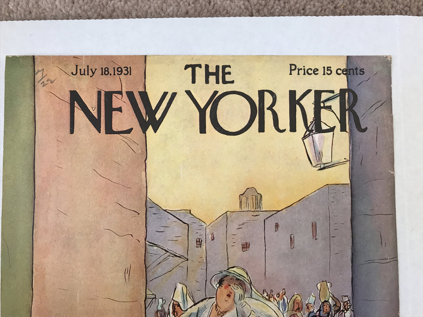 The NEW YORKER Magazine very rare original cover - July 18, 1931 -  Helen E. Hokinson