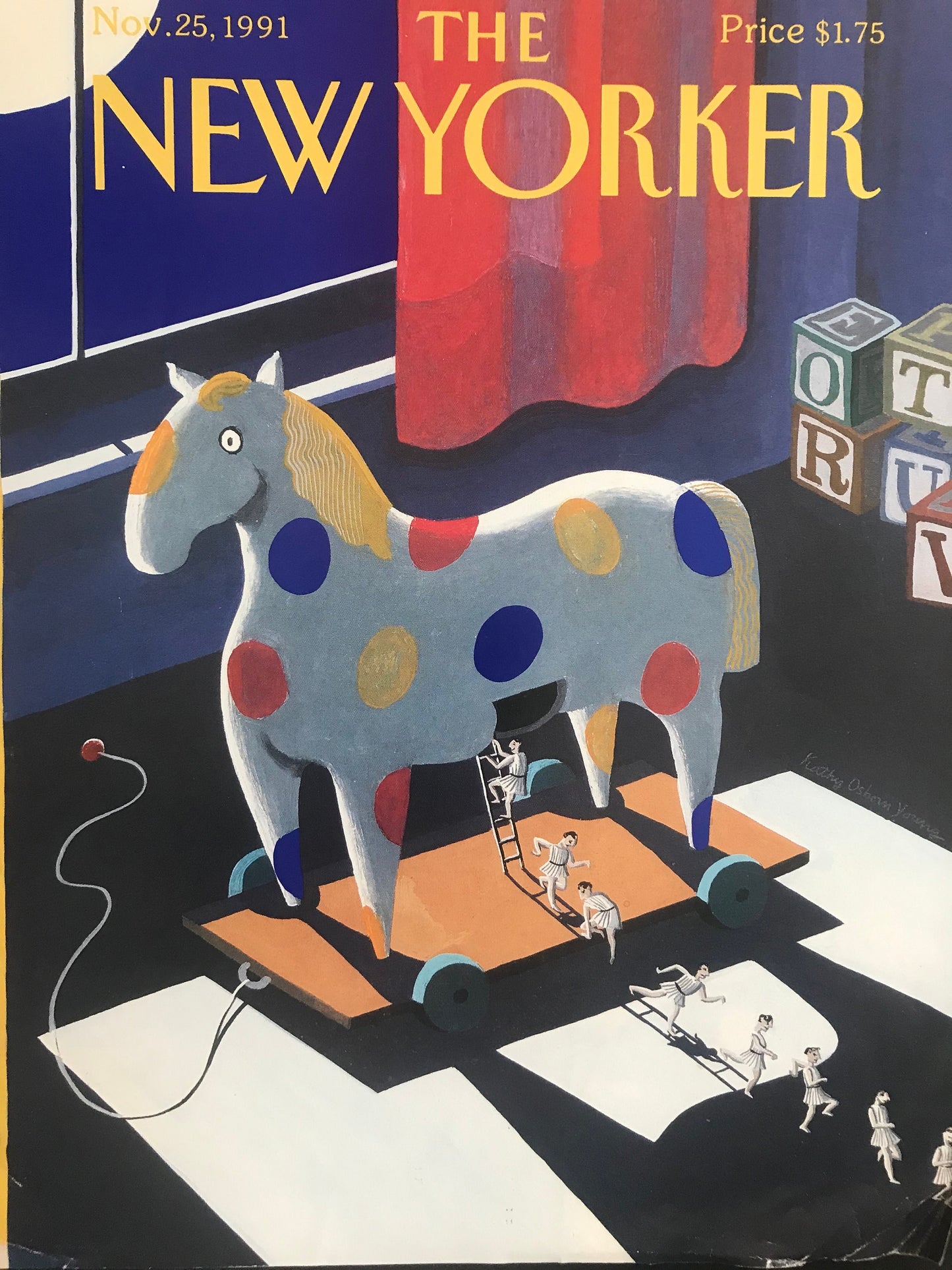 Vintage NEW YORKER Magazine original cover - November 25, 1991