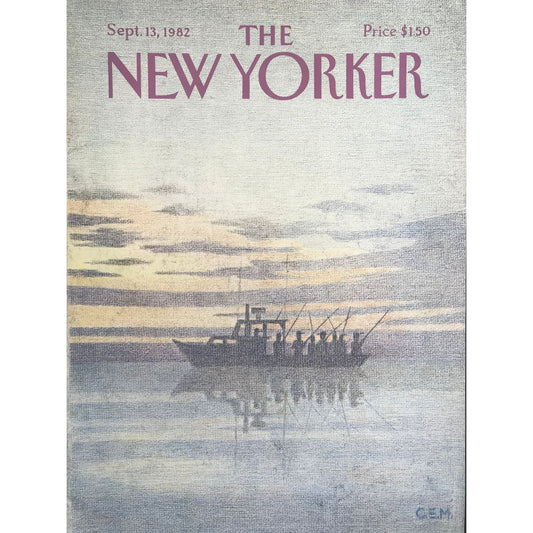 Vintage NEW YORKER Magazine original cover - September 13, 1982 - fishing boat