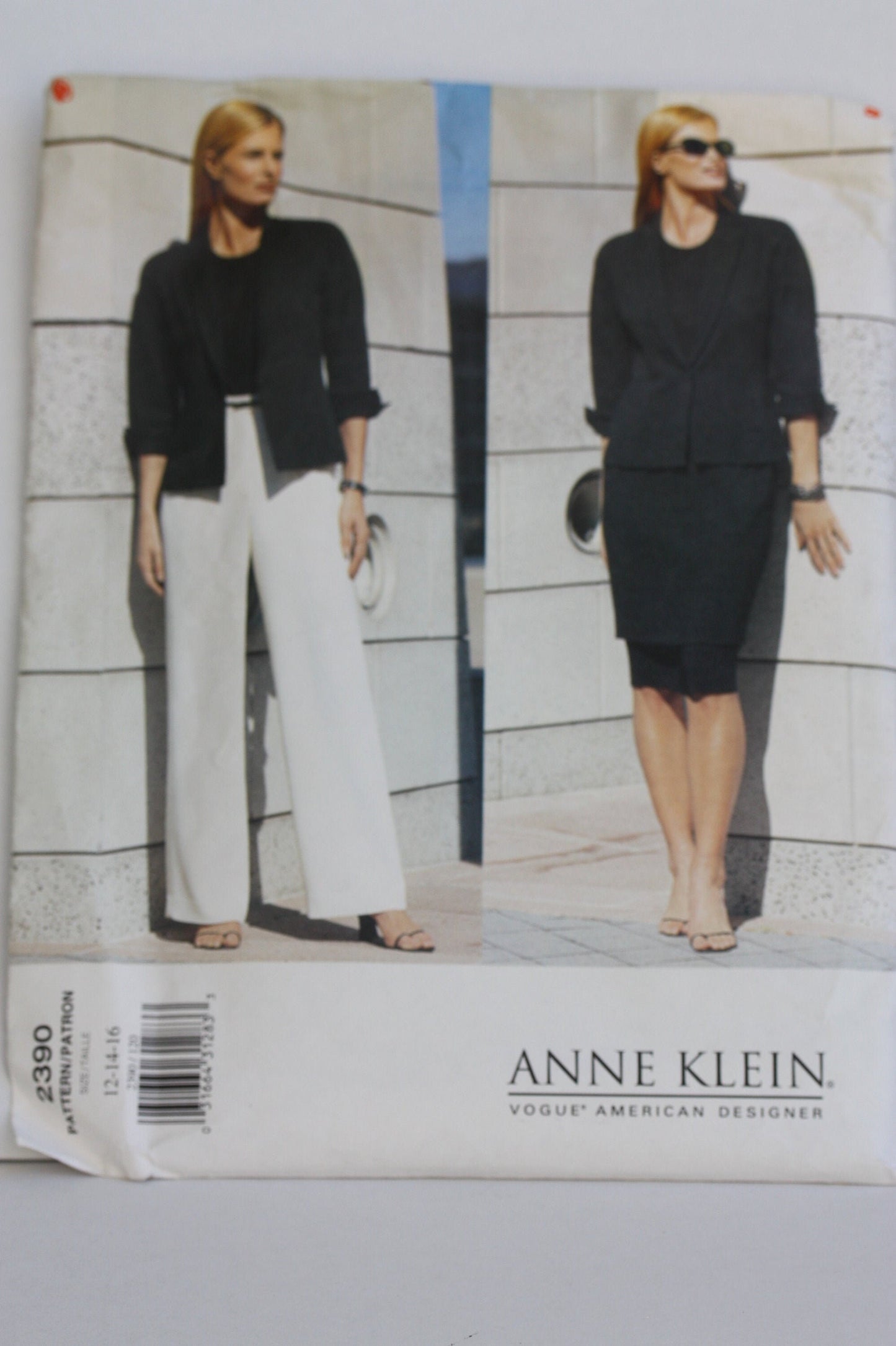 UNCUT Sewing Pattern -  Vogue American Designer pattern 2390 - Anne Klein - Jacket, Tiered Skirt and Pants - Sizes 12, 14, 16
