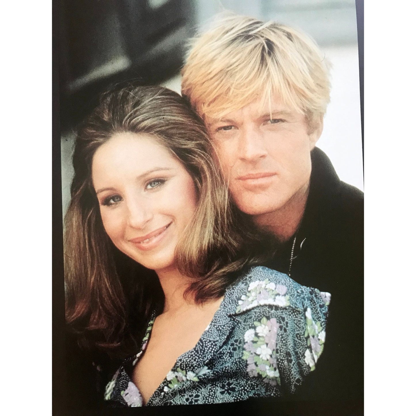 Legendary Hollywood Movies - 1973 Barbra Streisand and Robert Redford - The Way We Were - 5 1/2" x 8" print from a vintage book