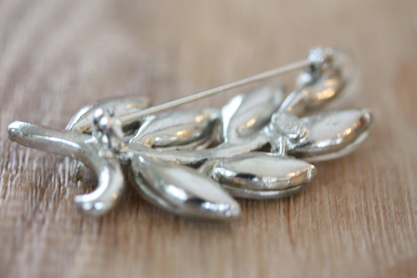 Unique vintage AB glass rhinestone signed WEISS pin