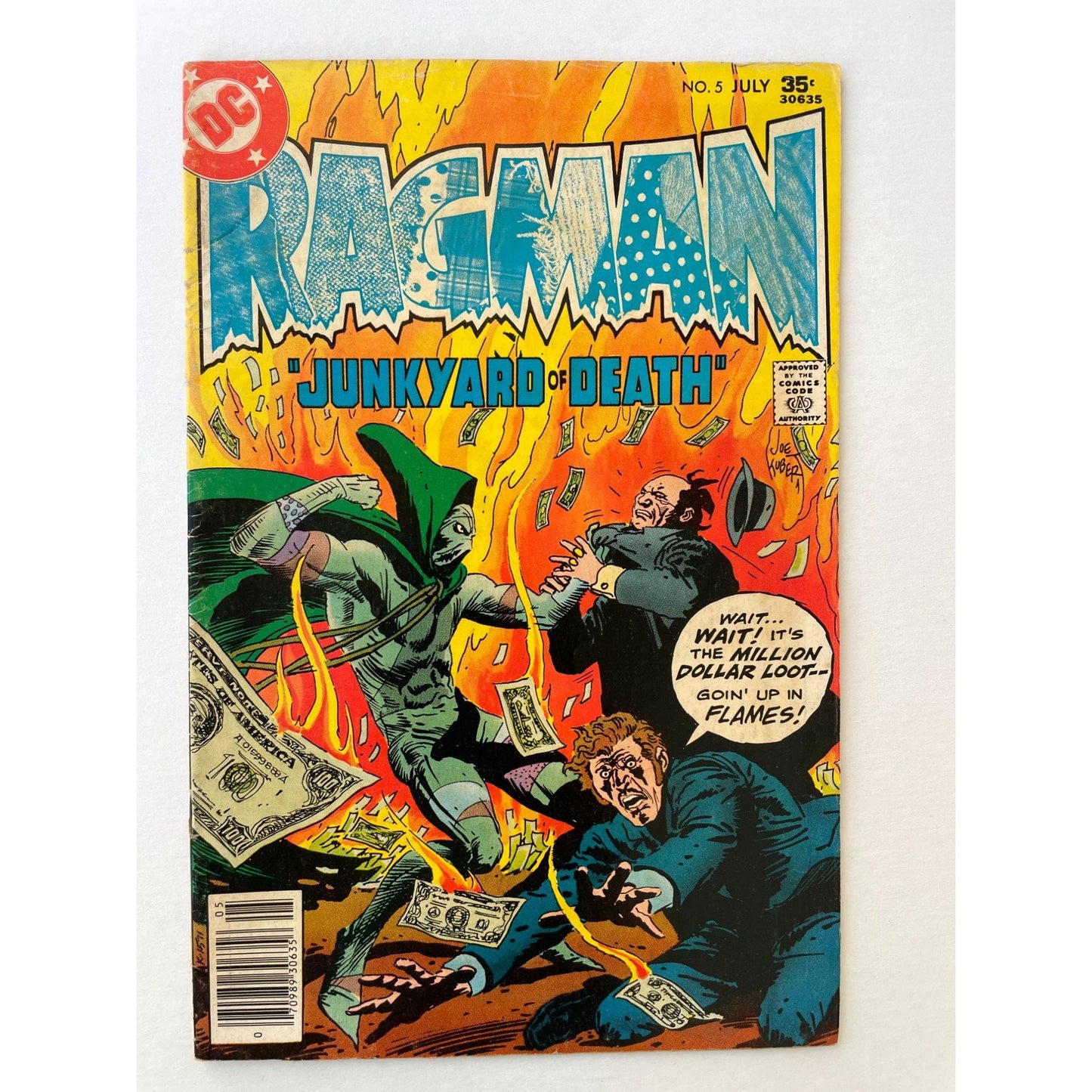 Vintage comic book -  DC Comics Ragman #5, Bronze Age DC Comics ,1977, Joe Kubert