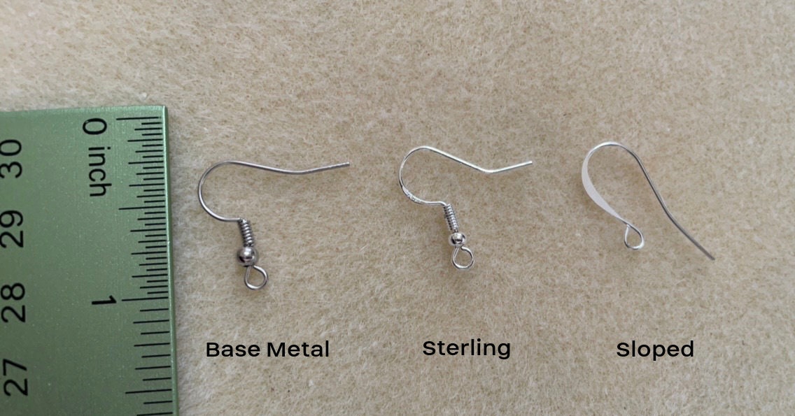 Mixed material dangle earrings - swirled glass, metal, stone, wood - option of sterling silver ear wires