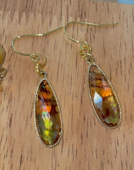 Your choice of handmade mixed material dangle earrings