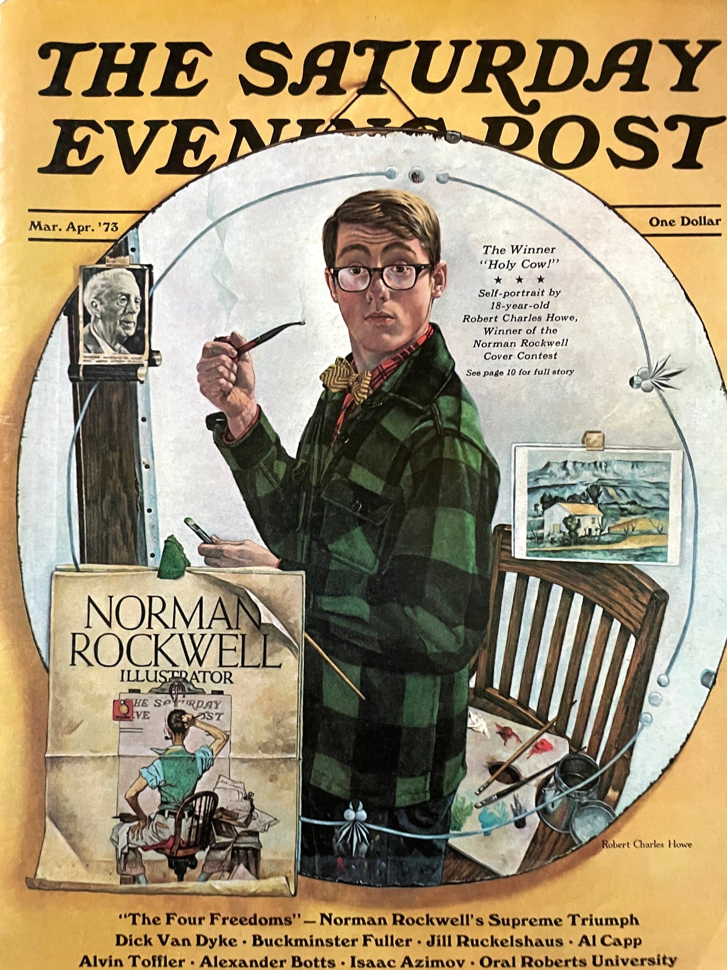 RARE - Saturday Evening Post - Original Cover - March / April 1973