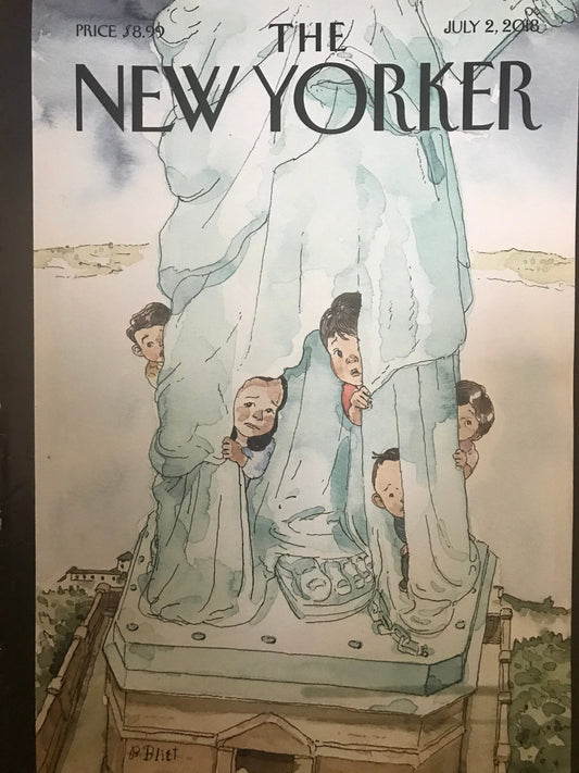 The NEW YORKER Magazine original cover - July 2, 2018 - Statue of Liberty