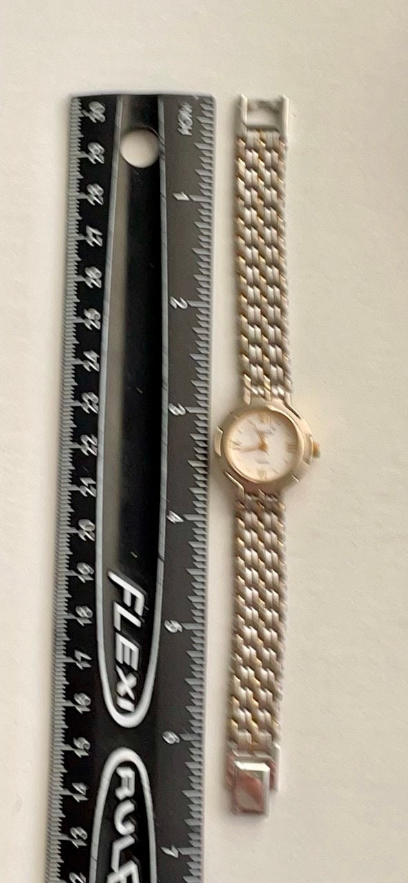 Vintage Mondu watch with steel band - Please read description - pretty but needs repair or use for parts