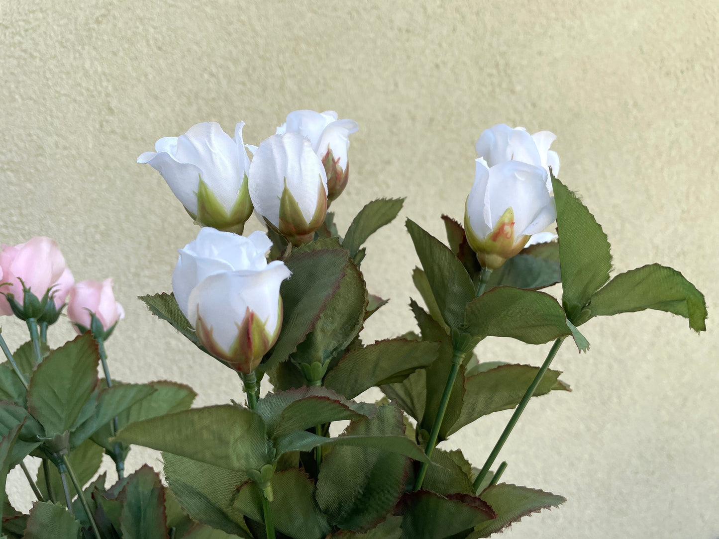 Vintage stems of stunning pink or white faux flowers