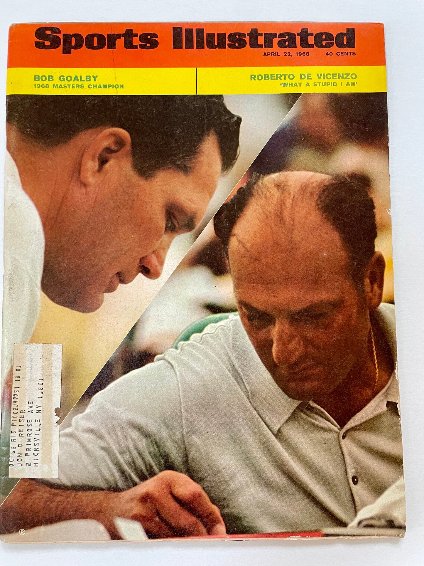 Sports Illustrated Magazine complete issue - April 22 1968 Bob Goalby & Roberto De Vincenzo - Golf's Craziest Drama