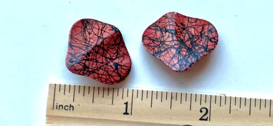 Vintage enamel earrings with a unique design