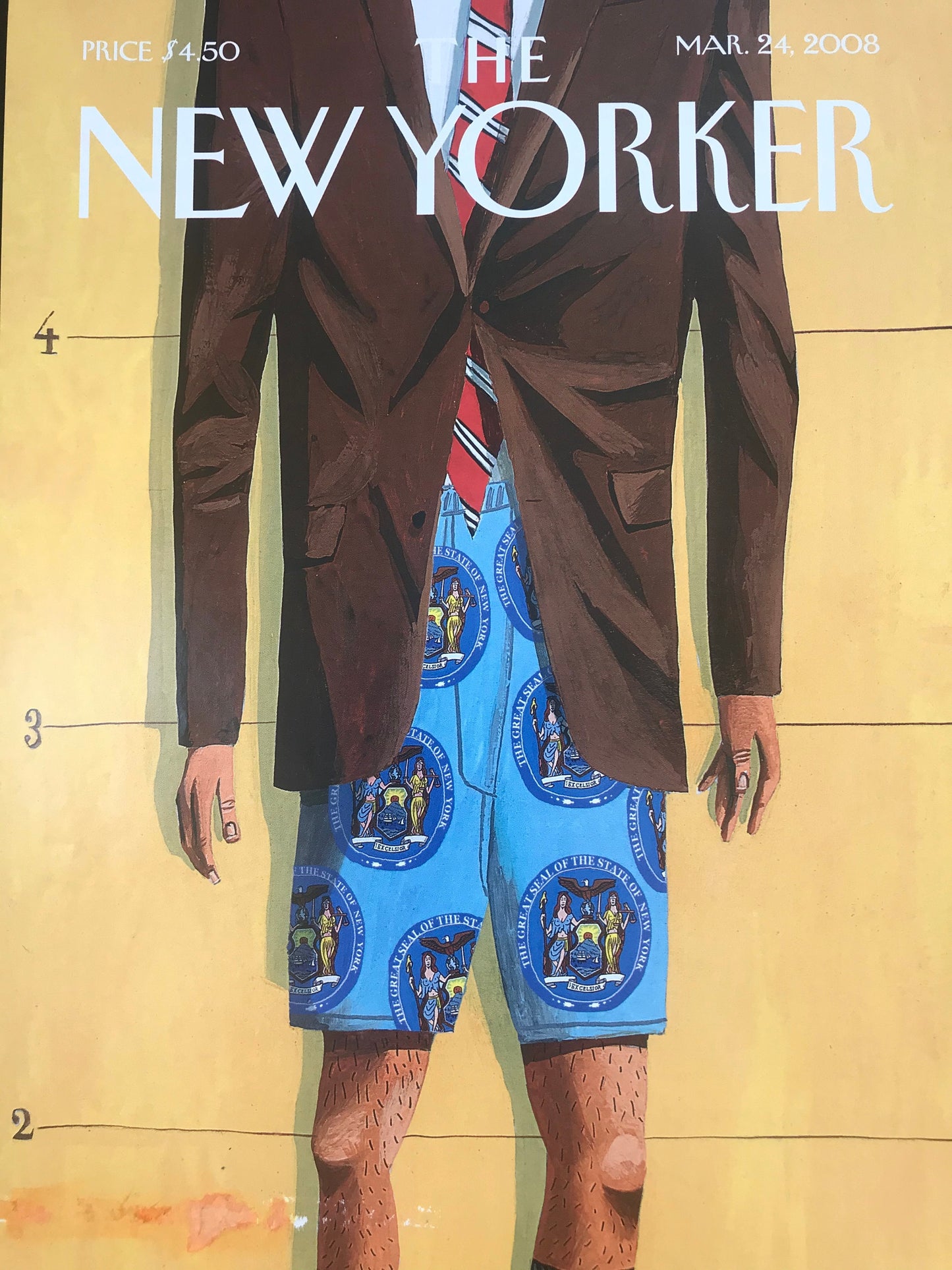 The NEW YORKER magazine cover only -  March 24, 2008 - Please read description