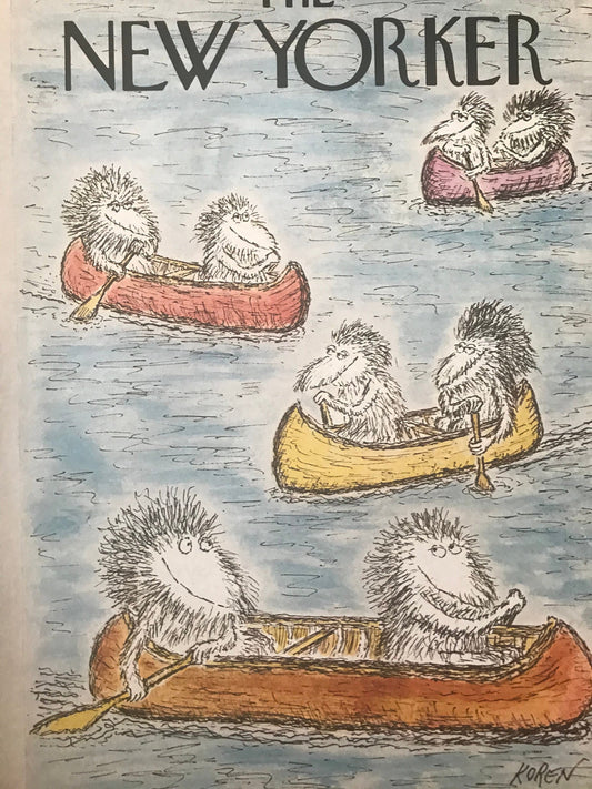 June 2, 1980 - The NEW YORKER Magazine original cover - rowing, boats