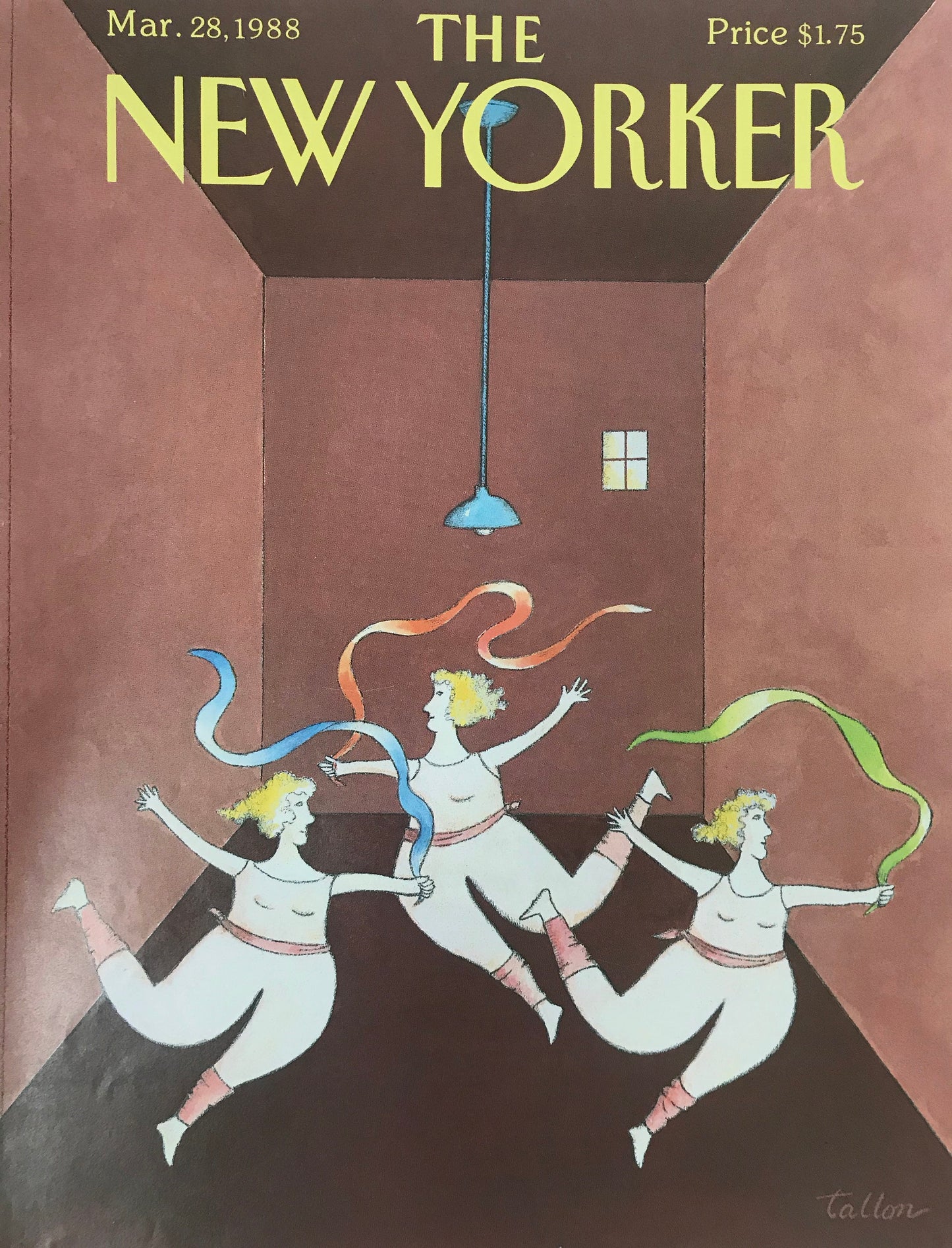 RARE - March 28, 1988 - The NEW YORKER Magazine original cover - dancers