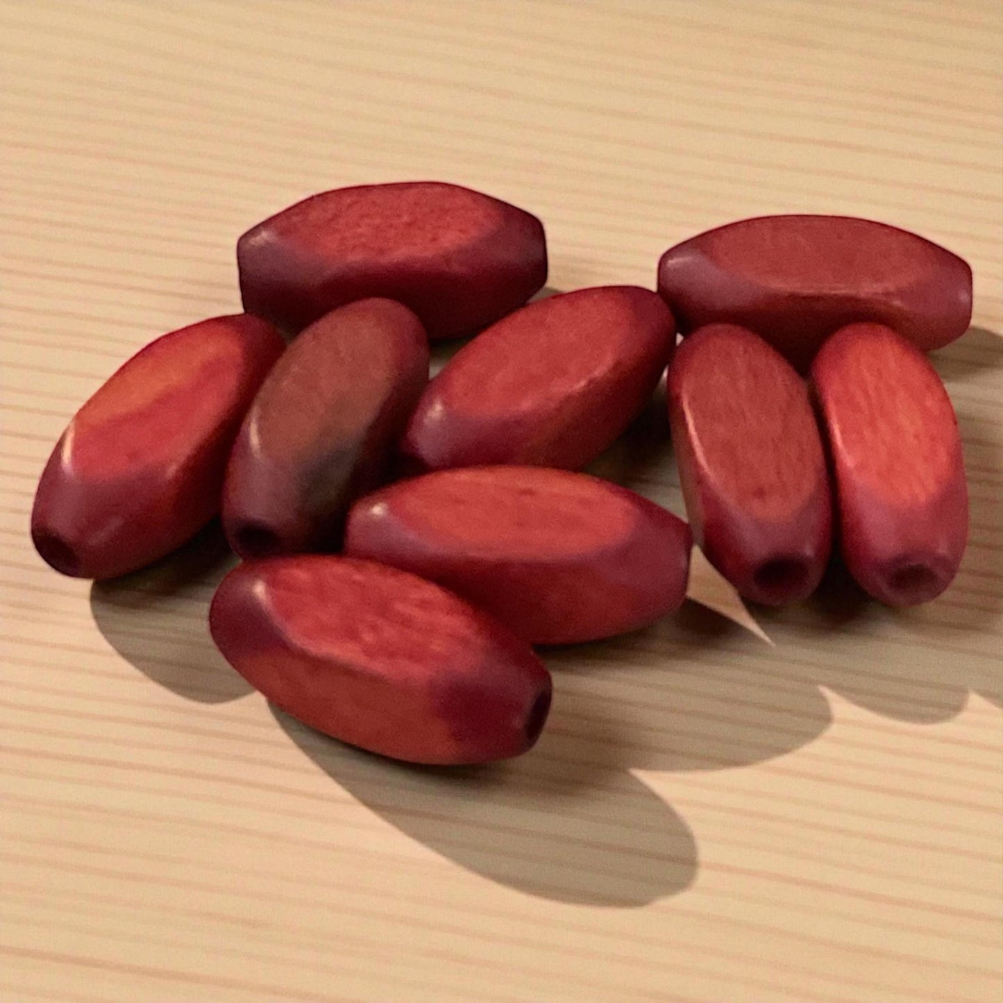 Vintage Wood Oval Beads – Natural Wooden Beads for Jewelry Making  - 20mm x 5 mm