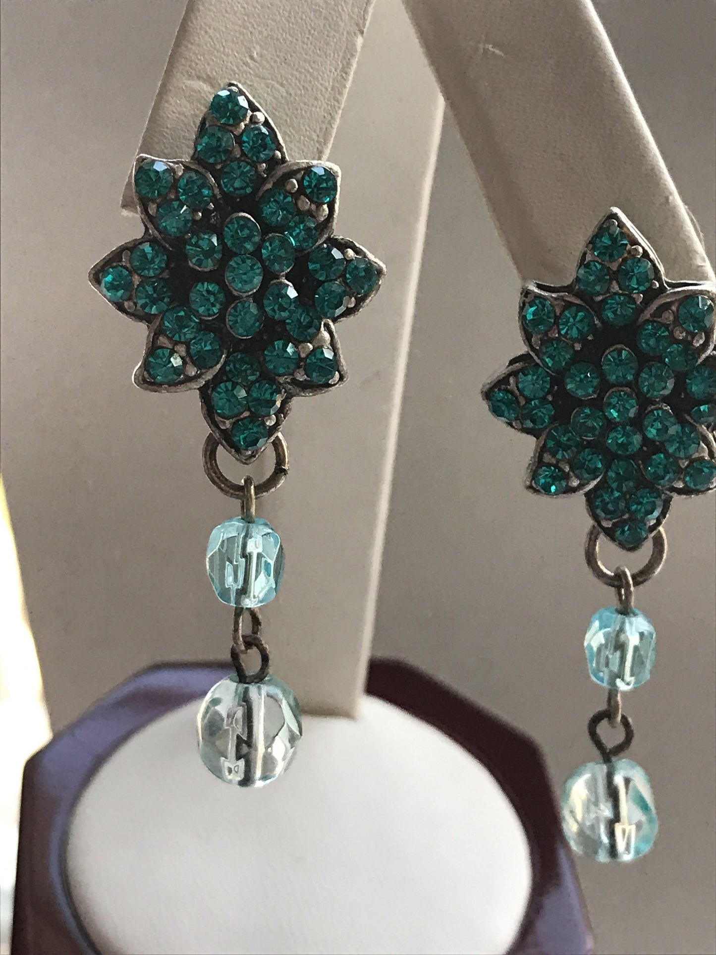 Stunning vintage turquoise dangle earrings