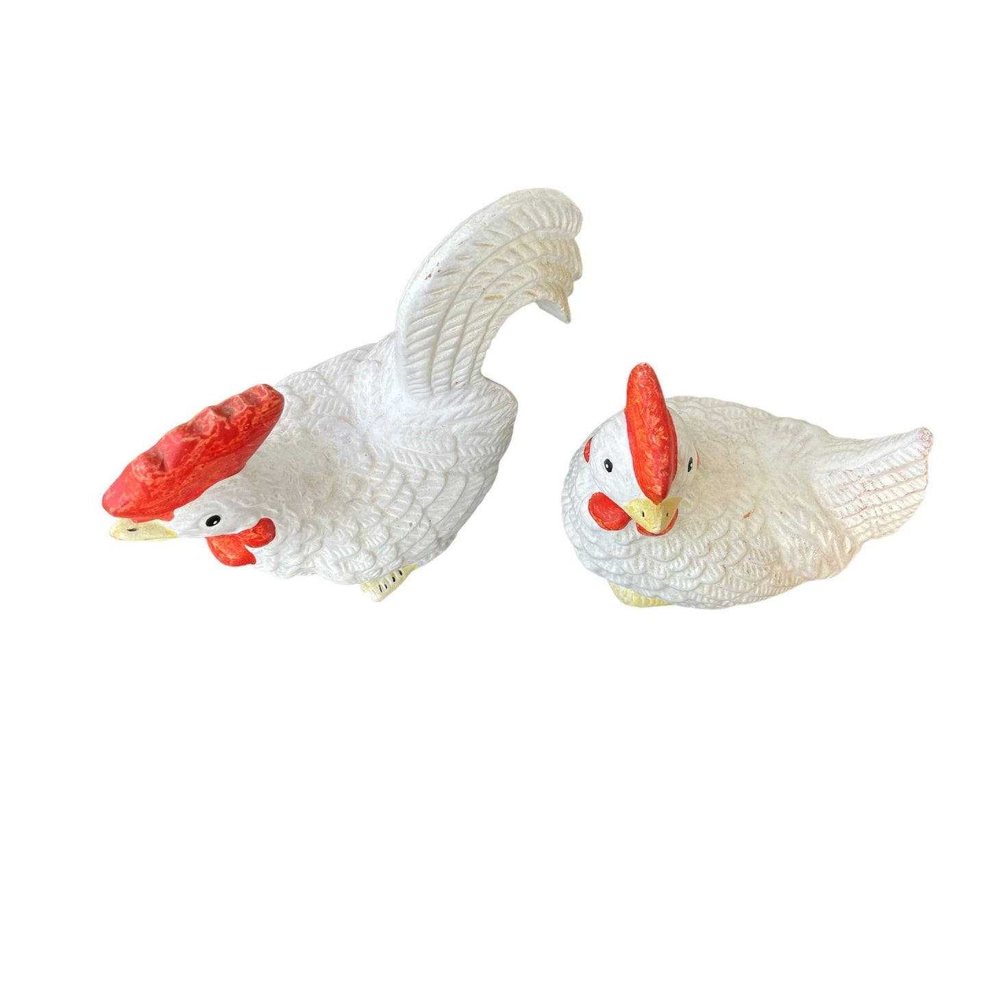 Fabulous vintage ceramic roosters - unsigned