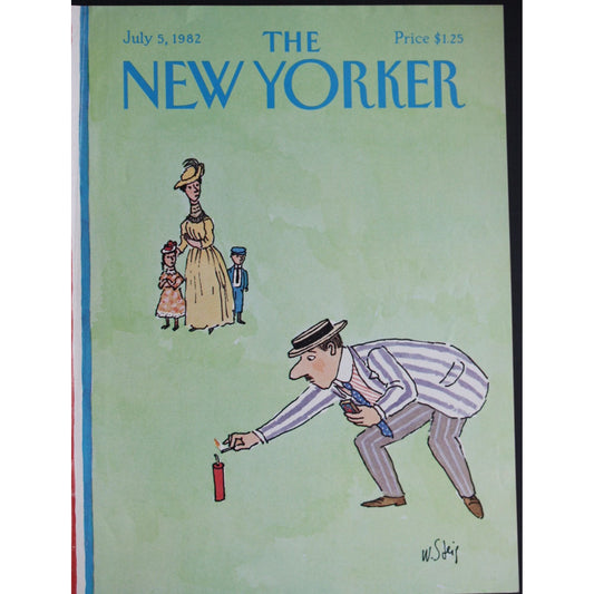 The NEW YORKER Magazine original cover - July 5, 1982 - Independence Day, fireworks