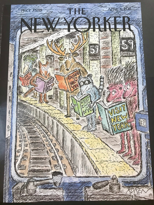 The NEW YORKER magazine cover only -  April 4, 2011 - by Koren - Please read description
