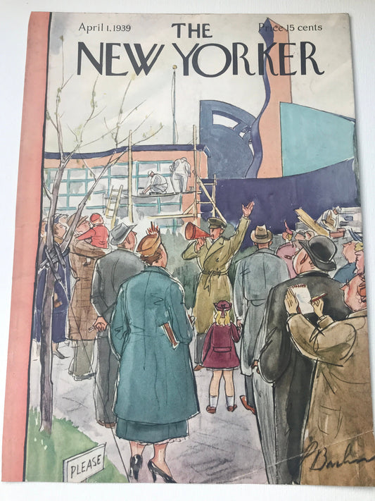 RARE - The NEW YORKER Magazine very rare original cover - April 1, 1939
