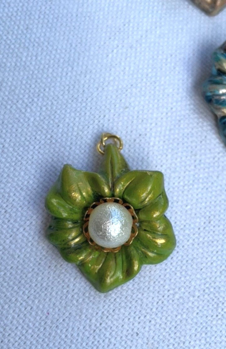 Your choice of handmade faux pearl flower necklace