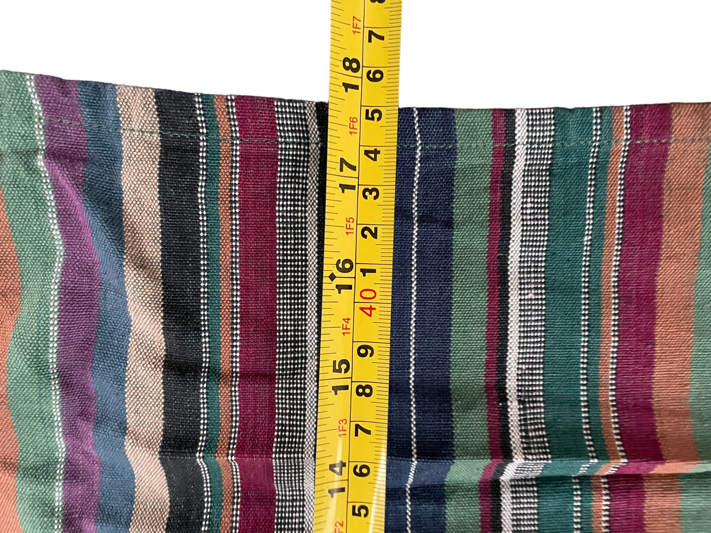 Vintage fabric remnants - striped fabric