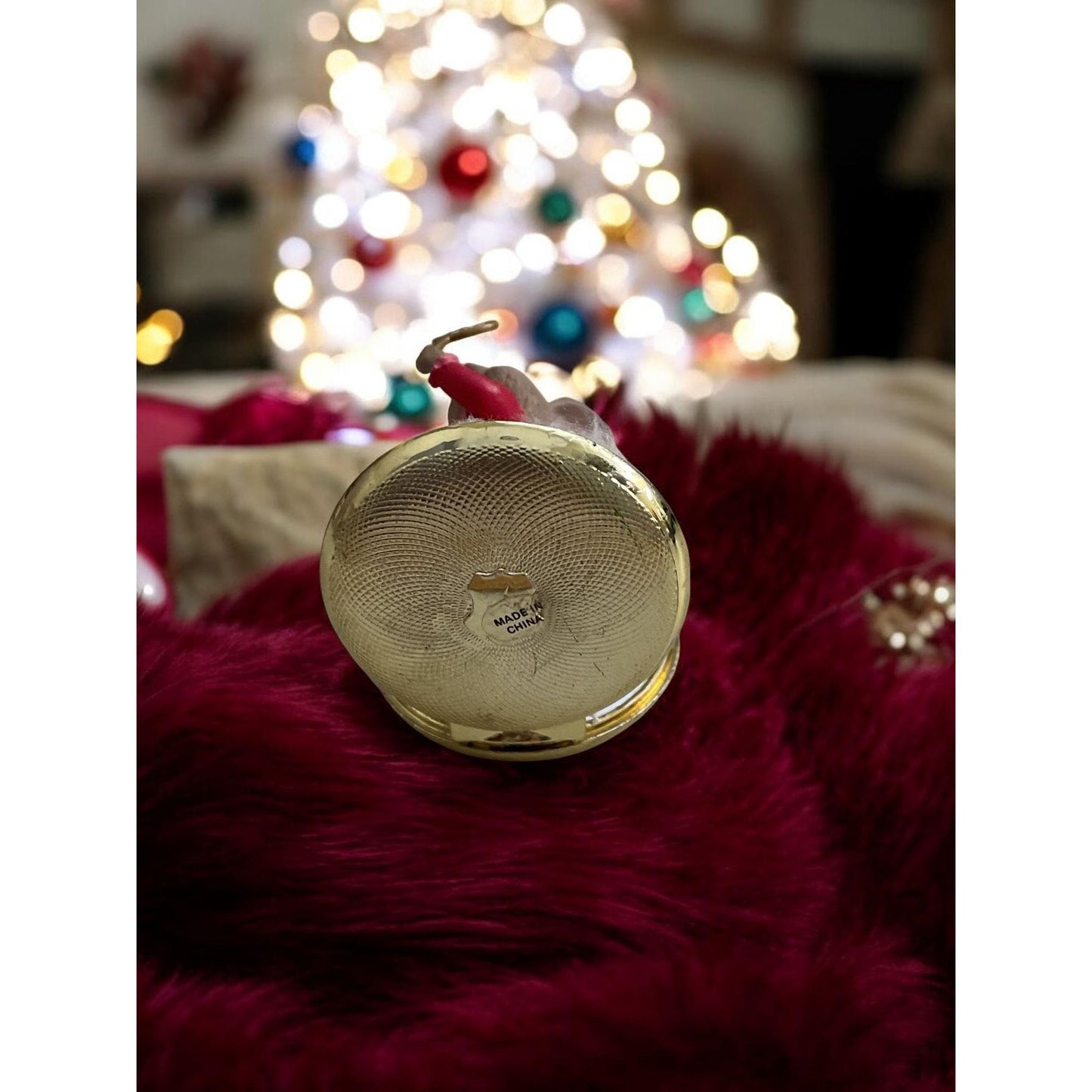 Vintage 1989 Enesco “I Feel Pretty” Mouse Ornament – Pink Dress Mirror Mouse – Collectible Christmas Figurine