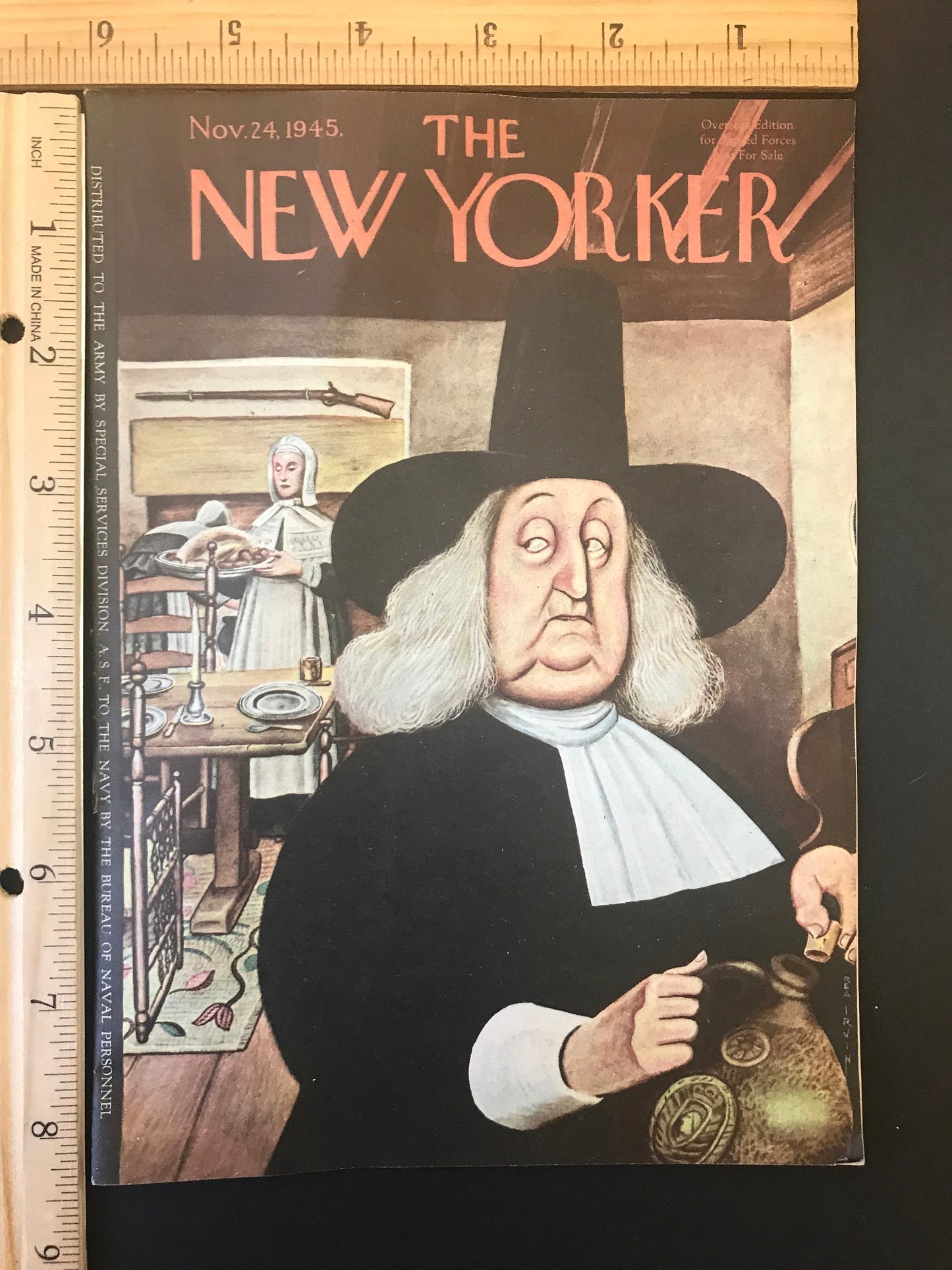 NEW YORKER Magazine - November 24, 1945 - Collectible Overseas Edition for Armed Forces Navy & Marines