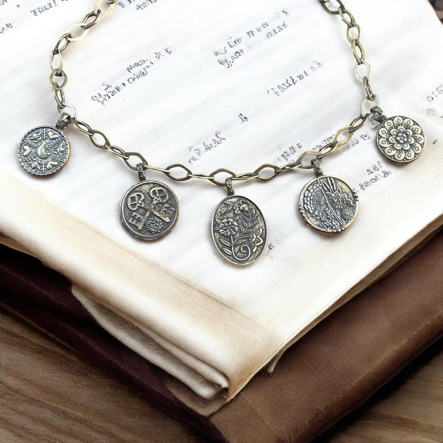 Lucky Brand Charm Necklace with a Pennsylvania Dutch charm – Boho Layered Pendant, Gift for Her, Everyday Jewelry