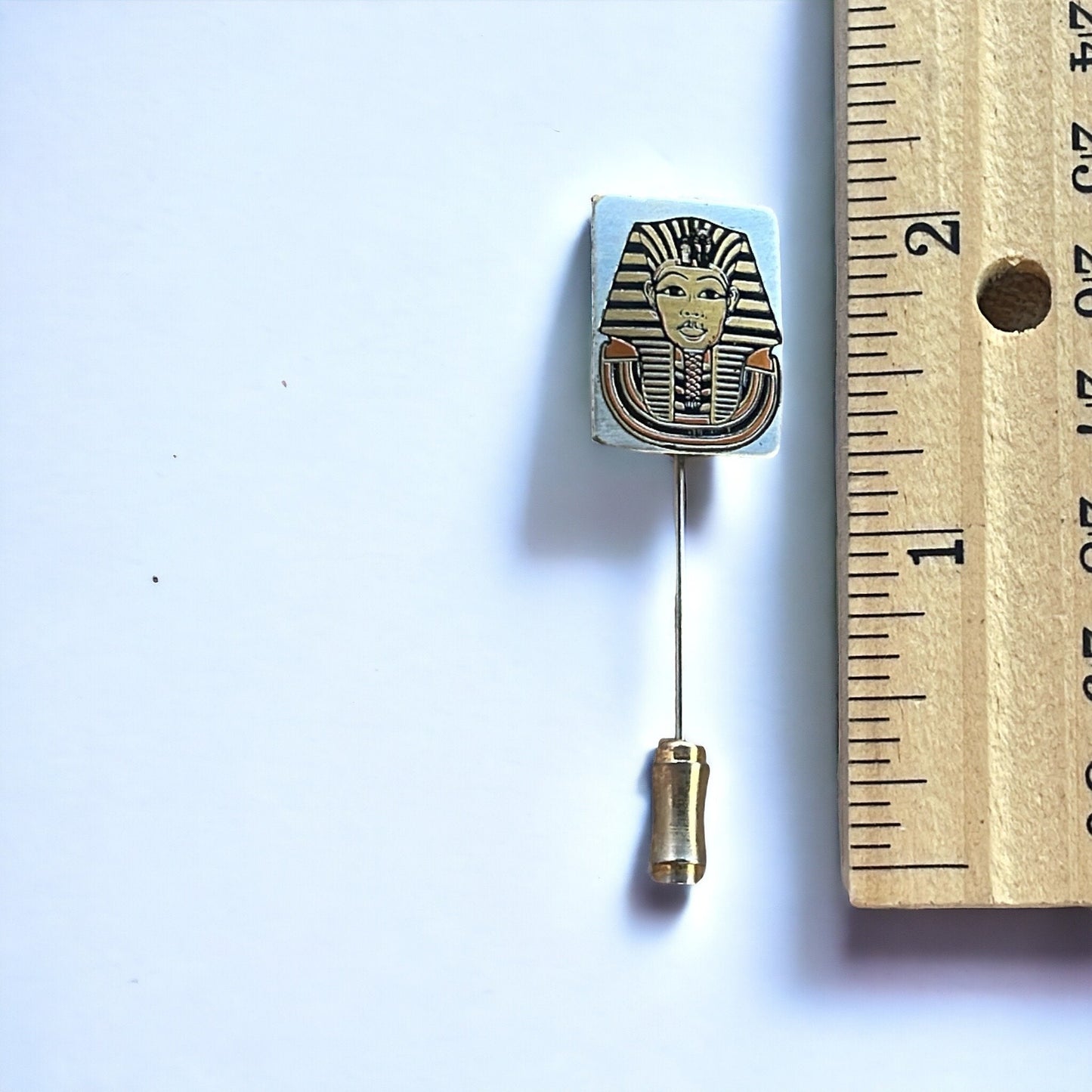 Reed & Barton Damascene Stick Pin, Egyptian Revival, King Tut - Vintage, Signed