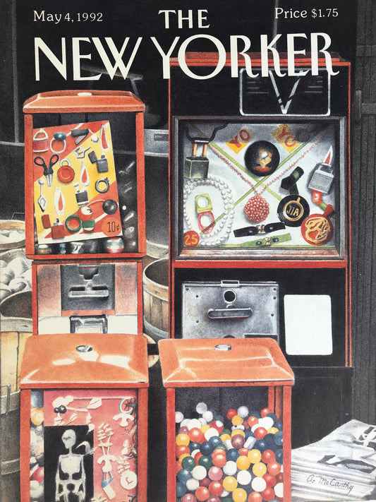 NEW YORKER Magazine cover - May 4, 1992 - gumball machine