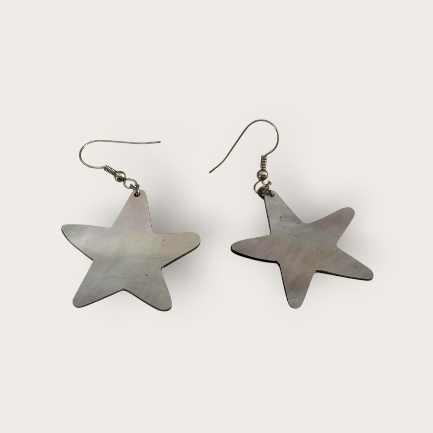 Vintage Starfish Earrings with Abalone Shell Backing – Unique Coastal Jewelry – Boho Chic Beach Earrings