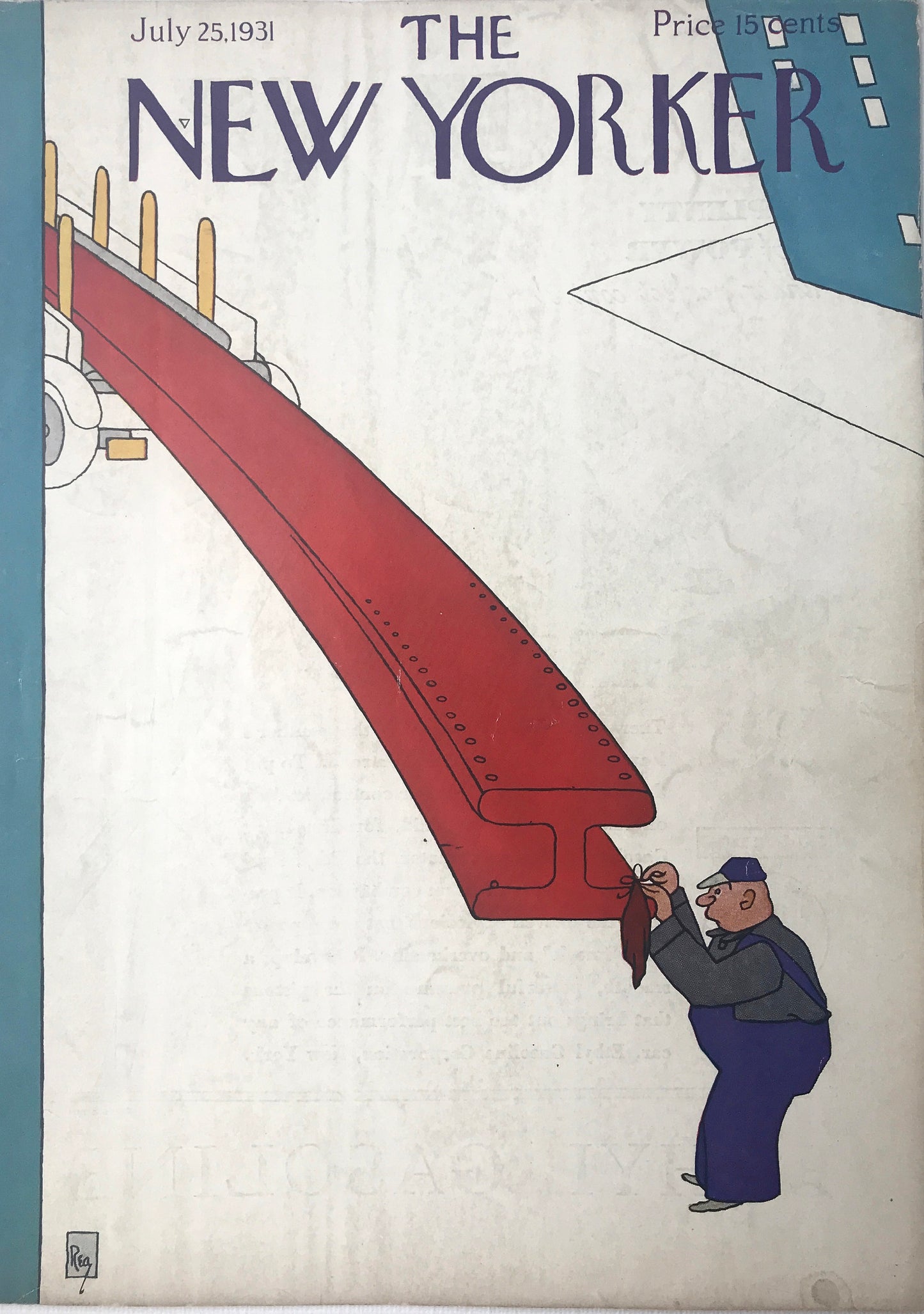 RARE - The NEW YORKER Magazine very rare original cover - July 25, 1931