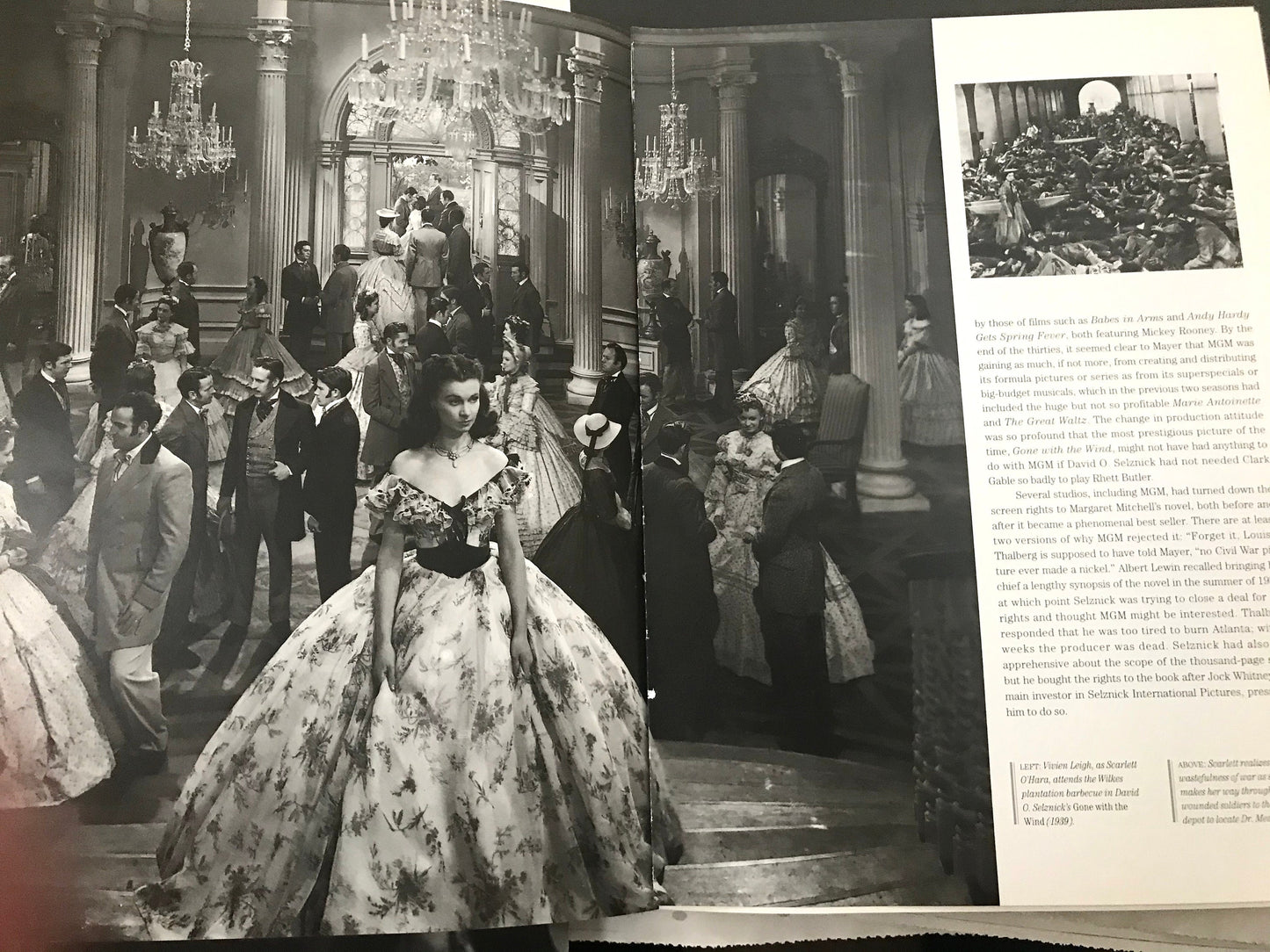 Gone with the Wind - old Hollywood  two-page picture spread from vintage book -  approx.18" x 12" ready to frame,  paper ephemera