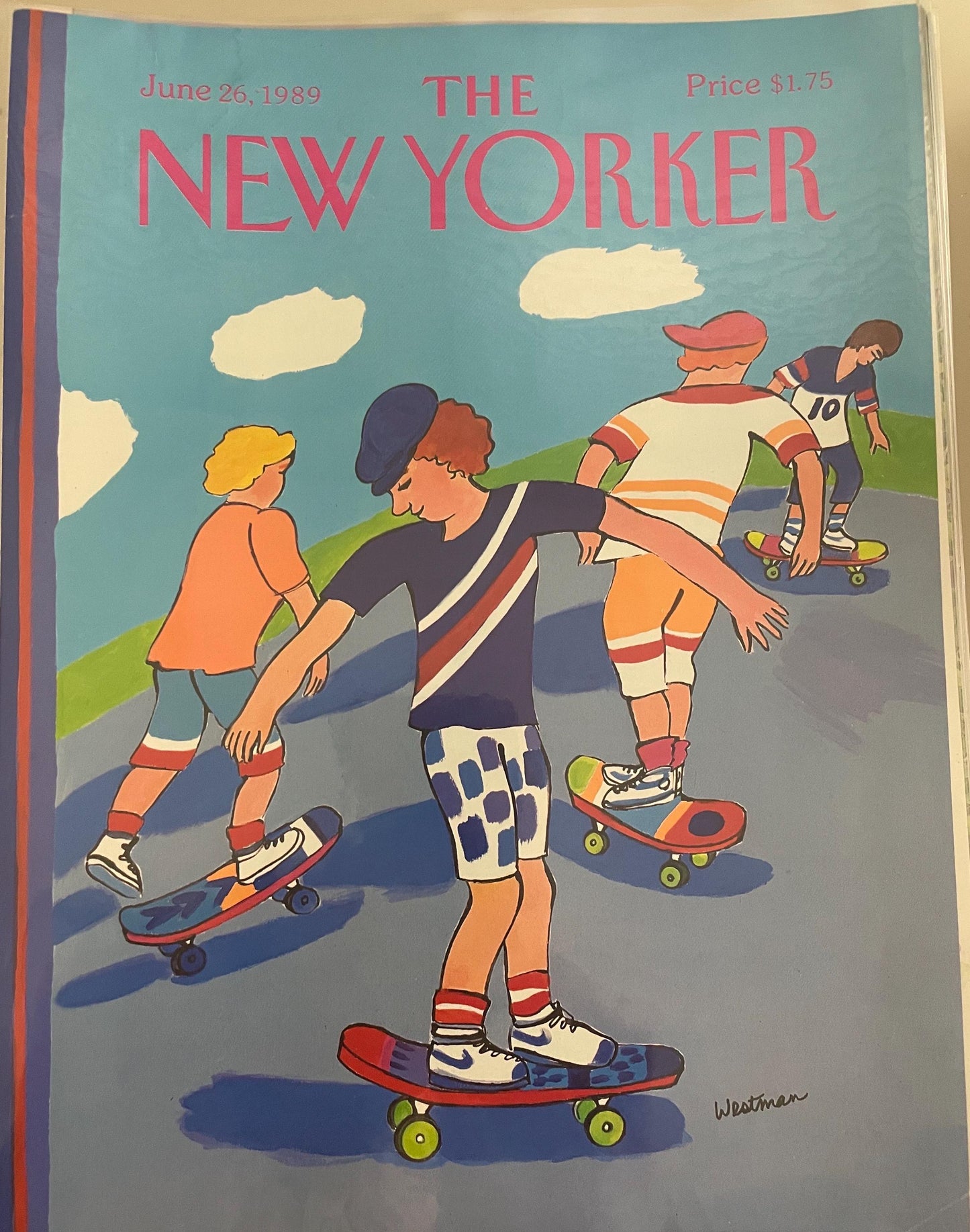 June 26, 1989 - The NEW YORKER Magazine original cover - skate boarding
