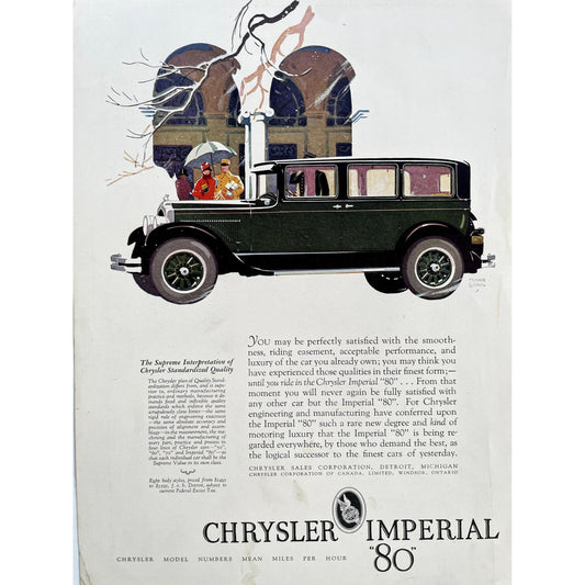 International Studio for Collectors and Connoisseurs magazine Jan 1927 -cover only -Portrait of a Lady by Nicholas Maes, Chrysler ad on back