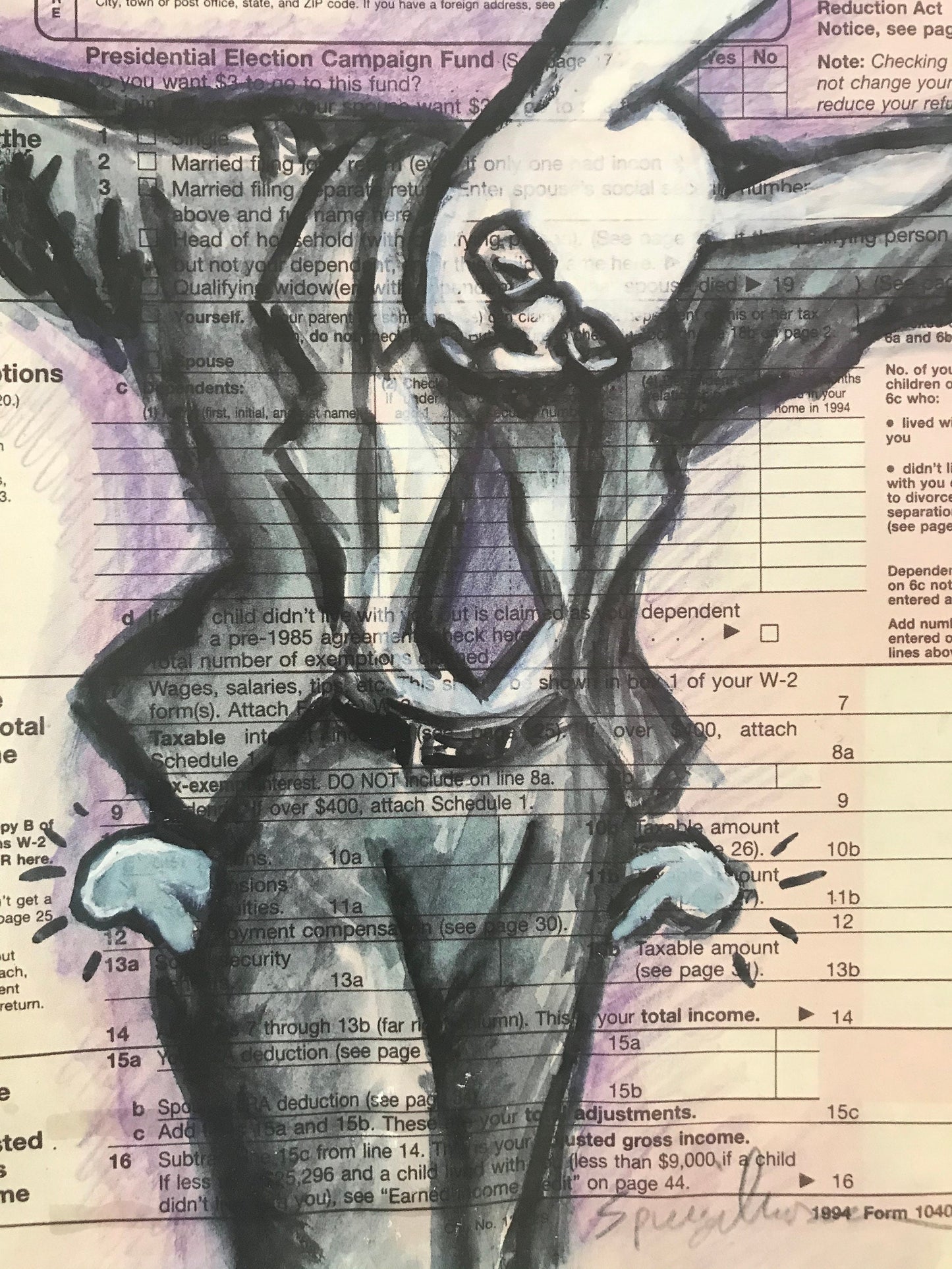 April 17, 1995 - The NEW YORKER Magazine original cover - taxes