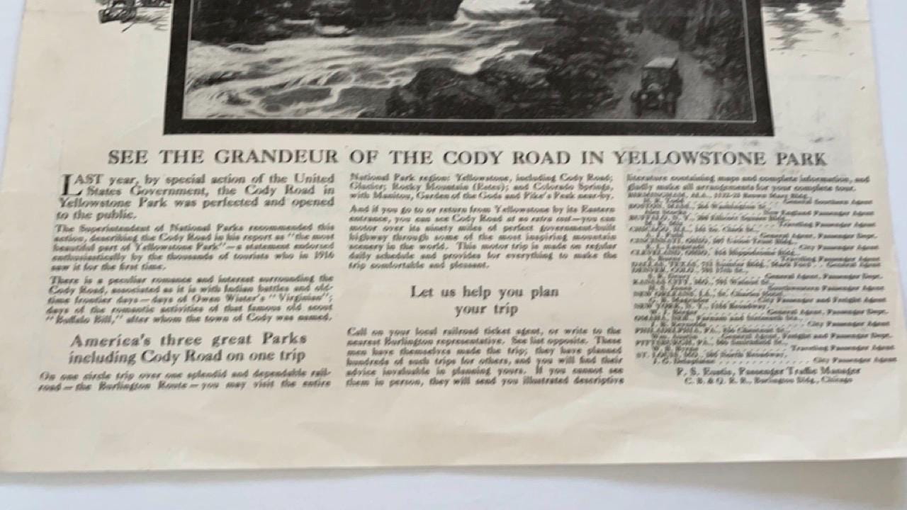 1917 Yellowstone Article | Saturday Evening Post May 5 | Frameable National Park Collectible