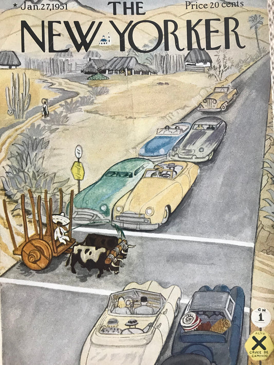 January 27, 1951 - The NEW YORKER Magazine original cover - Please read description