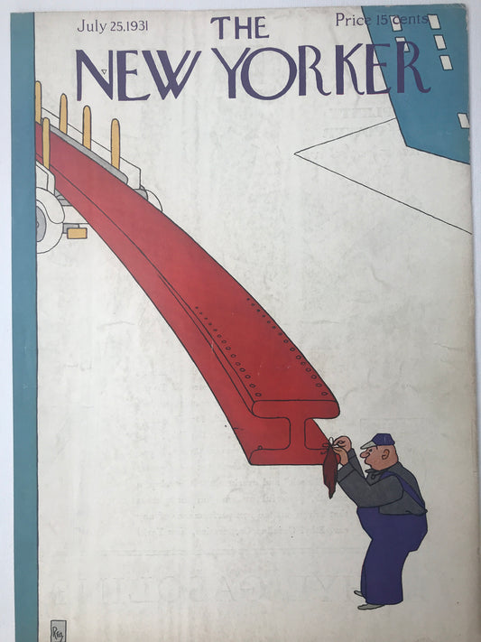 RARE - The NEW YORKER Magazine very rare original cover - July 25, 1931