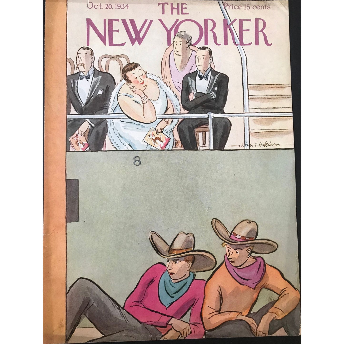 Very RARE - October 20, 1934 - NEW YORKER Magazine original cover - by Rea Irvin