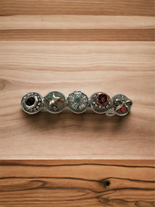 Mixed Material Mosaic Hair Barrette